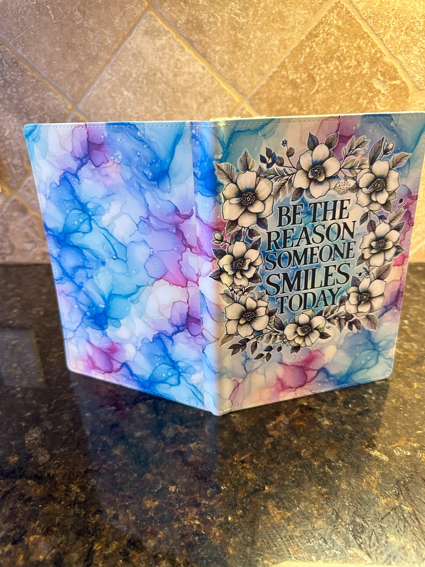 Be the reason someone smiles today, watercolor journal / notebook.